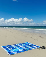 WHALE STRIPE BEACH TOWEL